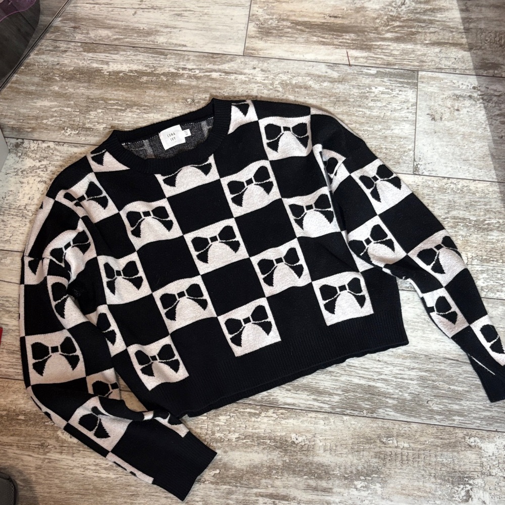 Chic Black and White Sweater
